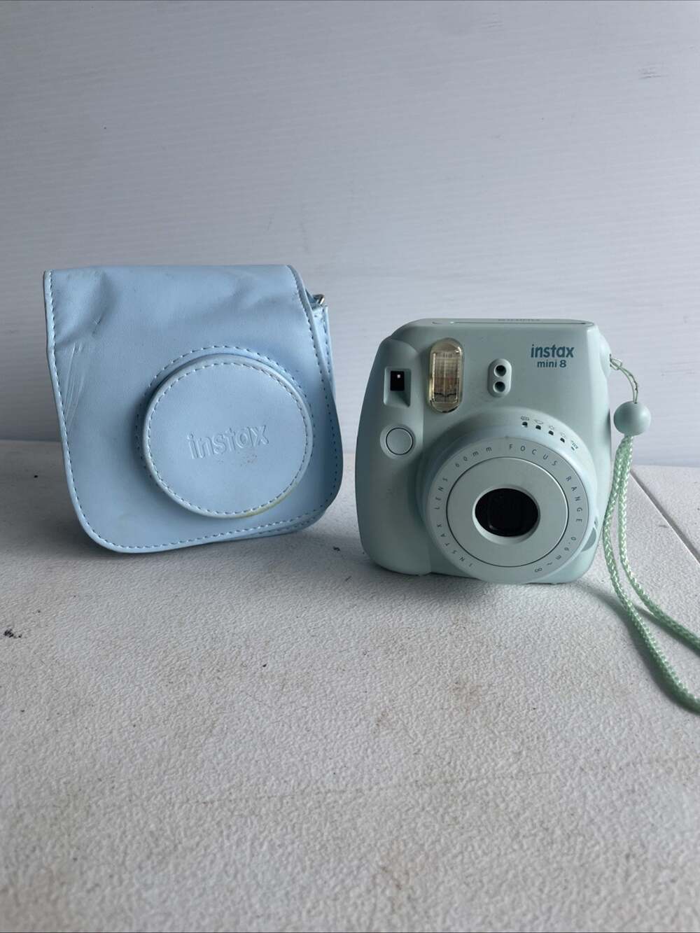 Fujifilm Instax Mini 8 Instant Film Camera With Carrying Case Baby Blue